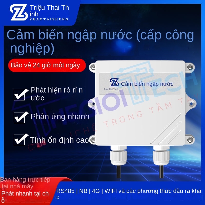 Bộ Cảm Biến & Giải Pháp Giám Sát Ngập Nước Vỏ Kiểu Chữ Vương ZTSIOT – Phát Hiện Nhanh, Phân Biệt Nước Máy & Nước Tinh Khiết, Hỗ Trợ RS485 + Relay