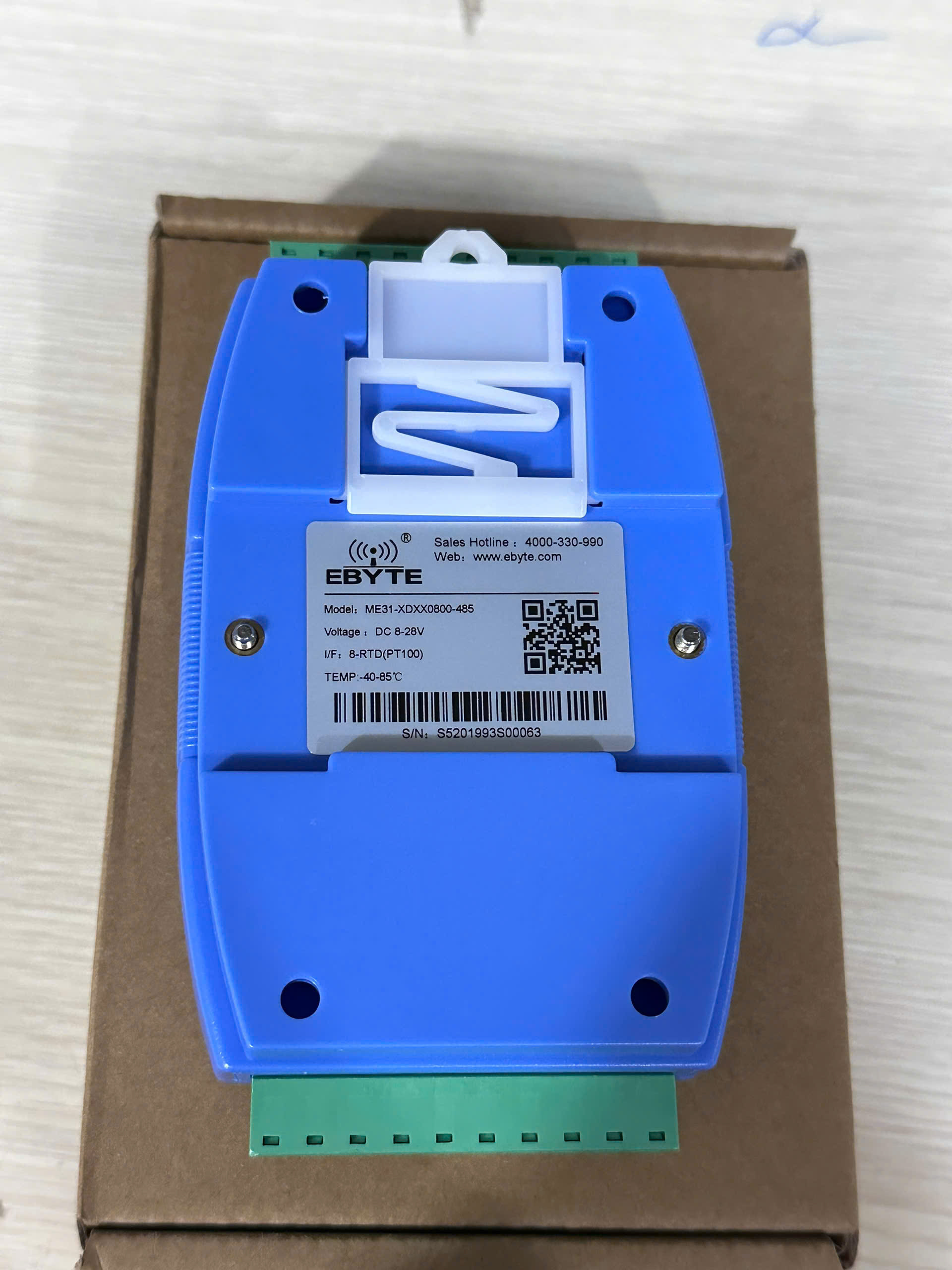 Bộ chuyển đổi nhiệt độ ME31-XDXX0800-485 8 KÊNH PT100 | TÙY CHỌN với 4/6/8 kênh, bộ truyền nhiệt loại đầu vào K, PT100 RTD, RS485 Modbus. - 8 KÊNH PT100