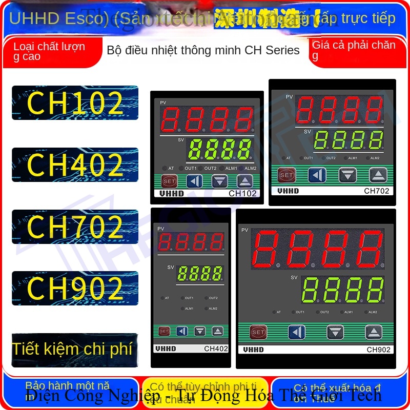 Bộ điều khiển nhiệt độ thông minh đầu vào đa năng CH102 / CH402 / CH702 / CH902, model FK02-MVAN, hàng chính hãng cung cấp trực tiếp từ nhà máy – Nhiệt kế điều khiển & cặp nhiệt điện – liên hệ CSKH để đặt hàng - 1