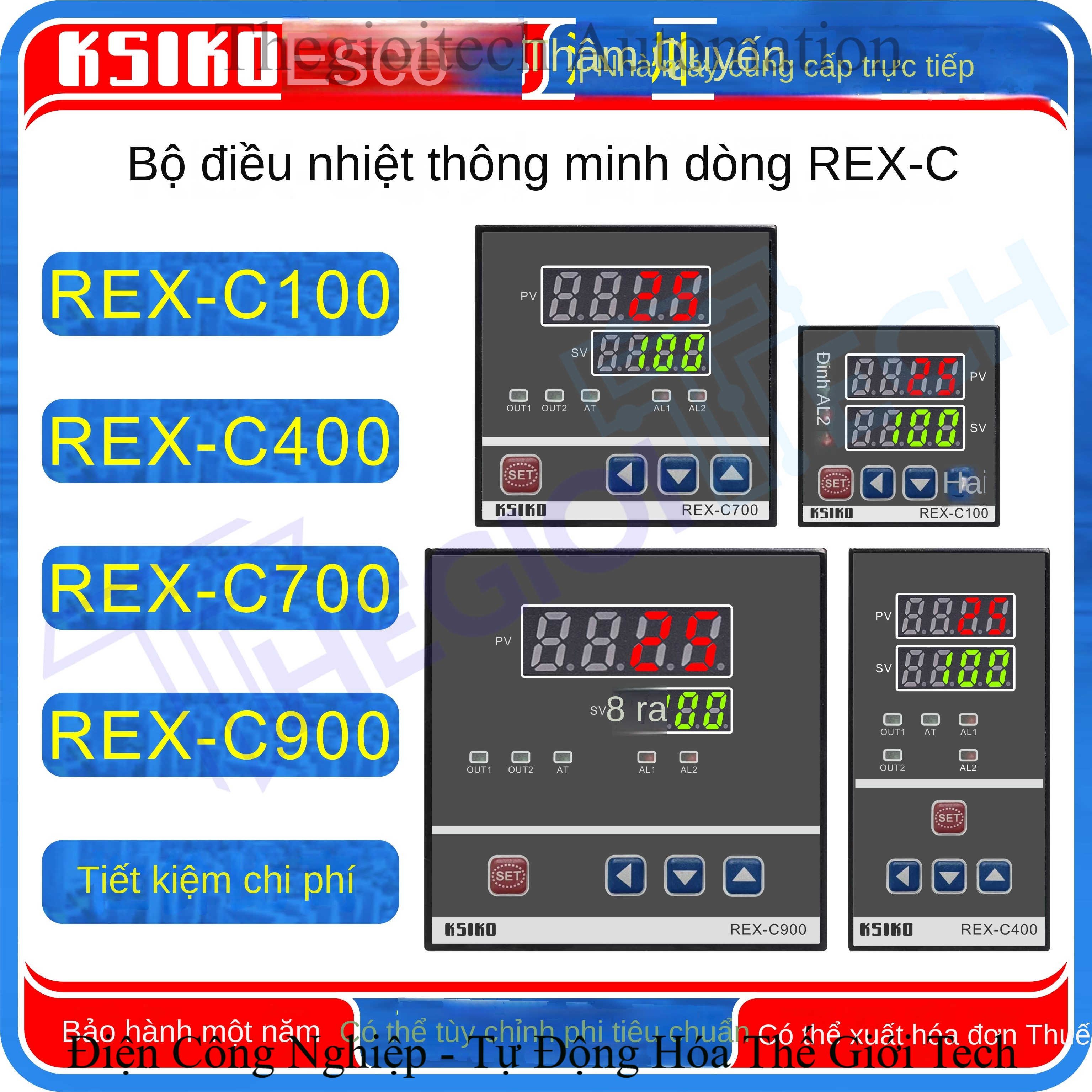 Bộ điều khiển nhiệt độ thông minh đầu vào đa năng REX-C100 / C400 / C700 / C900, model FK02MVAN AB - Bộ điều khiển nhiệt độ C900 FK02-MVAB, ngõ ra kép relay + điện áp, có cảnh báo ngưỡng trên/dưới, nguồn 220VAC