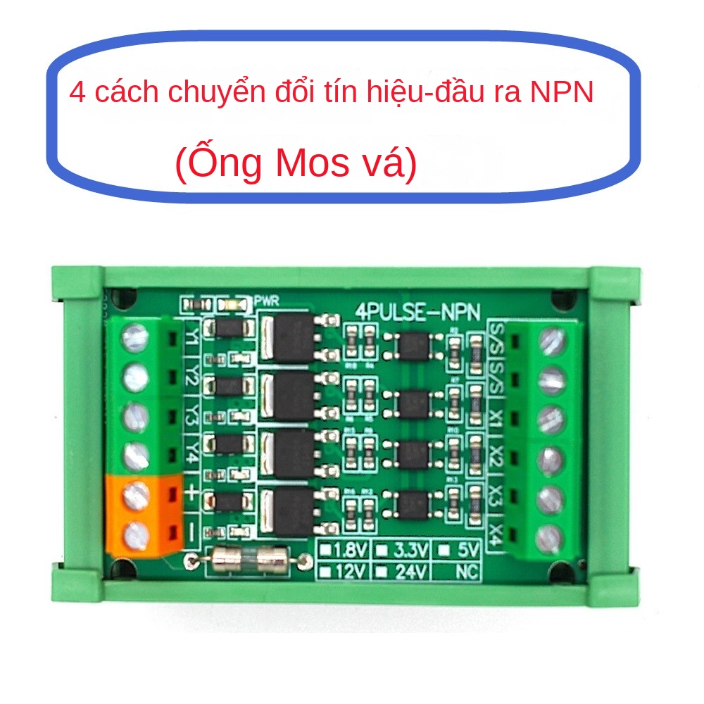 Bo khuếch đại DC 4 kênh cho PLC/MCU – Xuất PNP/NPN, cách ly quang, dùng IC dán - PNP (ngõ ra mức cao) - 12-24V