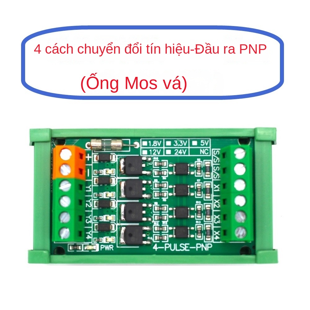 Bo khuếch đại DC 4 kênh cho PLC/MCU – Xuất PNP/NPN, cách ly quang, dùng IC dán - PNP (ngõ ra mức cao) - 12-24V