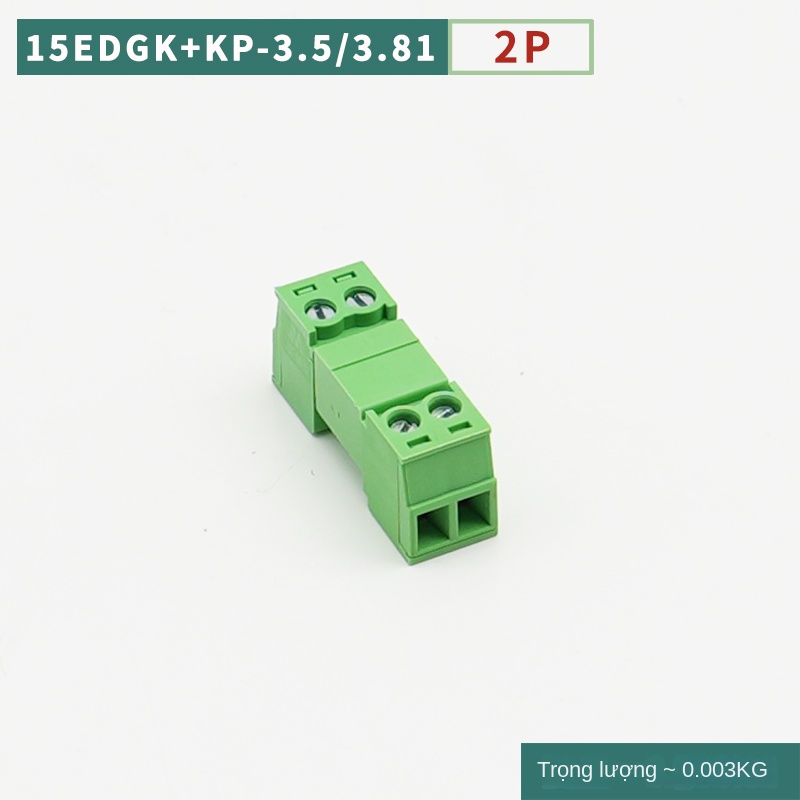 Bộ terminal cắm rút 15EDGKP 3.81 mm – Nam/Nữ, không cần hàn, kèm 2EDGRK3.5 - Bộ nối 22P, trọn bộ - Khoảng cách lỗ 3.81mm