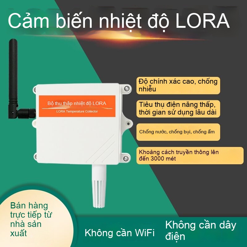 Bộ thu thập nhiệt độ LoRa – Giám sát nhiệt độ từ xa, truyền dữ liệu ổn định với công nghệ LoRa