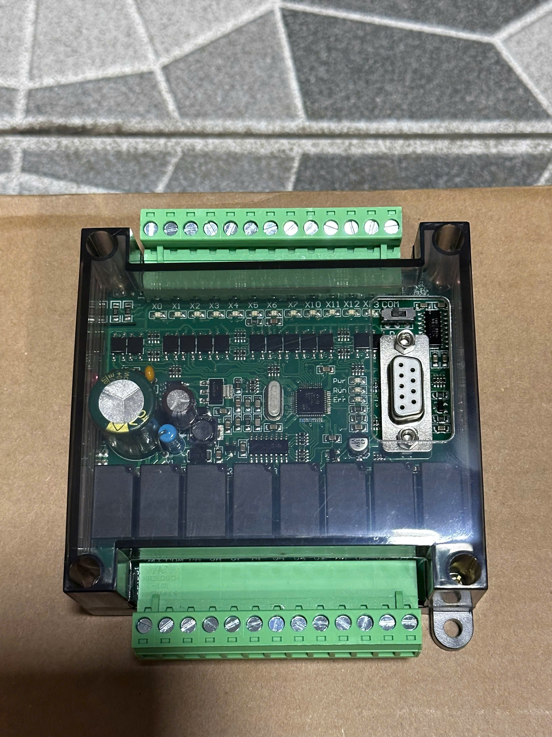 Board mạch PLC AT FX3U 20MR 12IN 8OUT RELAY | Tùy chọn : 20 26 32 MR MT 24VDC, RS232 GX Works2 CÁP USB 232 - FX3U-20MR