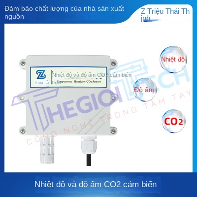 Cảm Biến 3 Trong 1 ZTSIOT (Vỏ Chữ V): CO₂, Nhiệt Độ & Độ Ẩm – Giám Sát Môi Trường Chính Xác, Hỗ Trợ RS485/Modbus