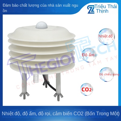 Cảm Biến 4 Trong 1 ZTSIOT (Hộp Lá Sách): CO₂, Ánh Sáng, Nhiệt Độ & Độ Ẩm – Giám Sát Môi Trường Chính Xác, Hỗ Trợ RS485/Modbus