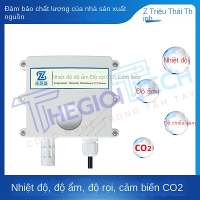 Cảm Biến 4 Trong 1 ZTSIOT (Vỏ Chữ Vương): CO₂, Ánh Sáng, Nhiệt Độ & Độ Ẩm – Giám Sát Môi Trường Toàn Diện, Hỗ Trợ RS485/Modbus