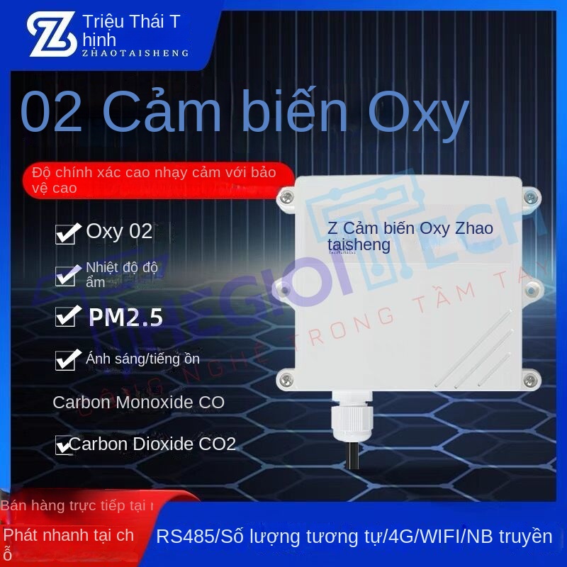 Cảm Biến Oxy (O₂) ZTSIOT – Nguồn 10–30V DC, RS485, Độ Chính Xác Cao, Giám Sát Nồng Độ O₂ Môi Trường