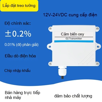 Cảm biến O₂ vỏ dạng chữ V , Cảm biến oxy , Đầu dò nồng độ khí O₂ , Thiết bị đo khí O₂ , Module cảm biến RS485