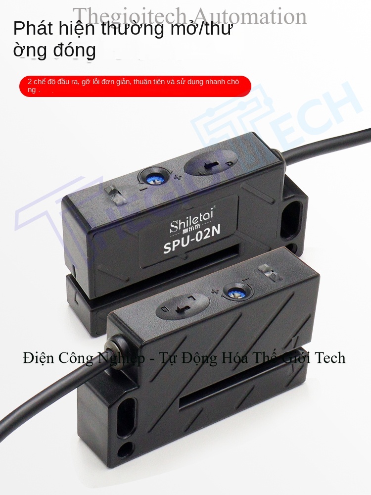 Cảm biến Xuer Tai phát hiện nhãn không trong suốt, cảm biến nhãn dán tự dính, đếm chính xác, công tắc quang điện cho máy dán nhãn - SPU-02N NPN