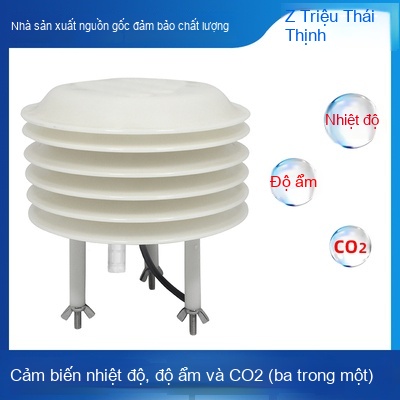 Cảm biến ba trong một đo CO₂, nhiệt độ và độ ẩm (hộp lá sách) – Giám sát môi trường chính xác, RS485 Modbus-RTU