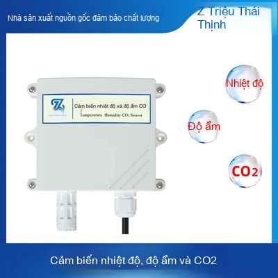 Cảm biến ba trong một đo CO₂, nhiệt độ và độ ẩm (vỏ dạng chữ V) – Giám sát môi trường chính xác