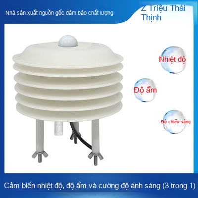 Cảm biến ba trong một đo ánh sáng, nhiệt độ và độ ẩm (hộp lá sách) – Giám sát môi trường, RS485 Modbus-RTU
