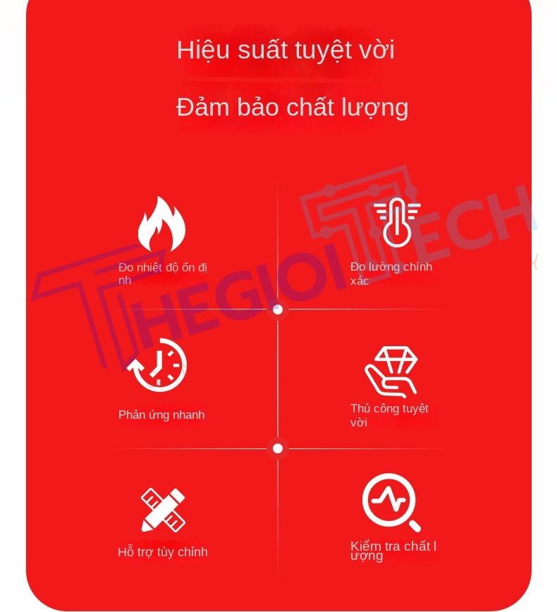 Cảm biến nhiệt độ PT100/PT1000 2 dây (2 lõi), điện trở bạch kim màu xanh, dây silicone - PT1000 A 1.5m 0.1