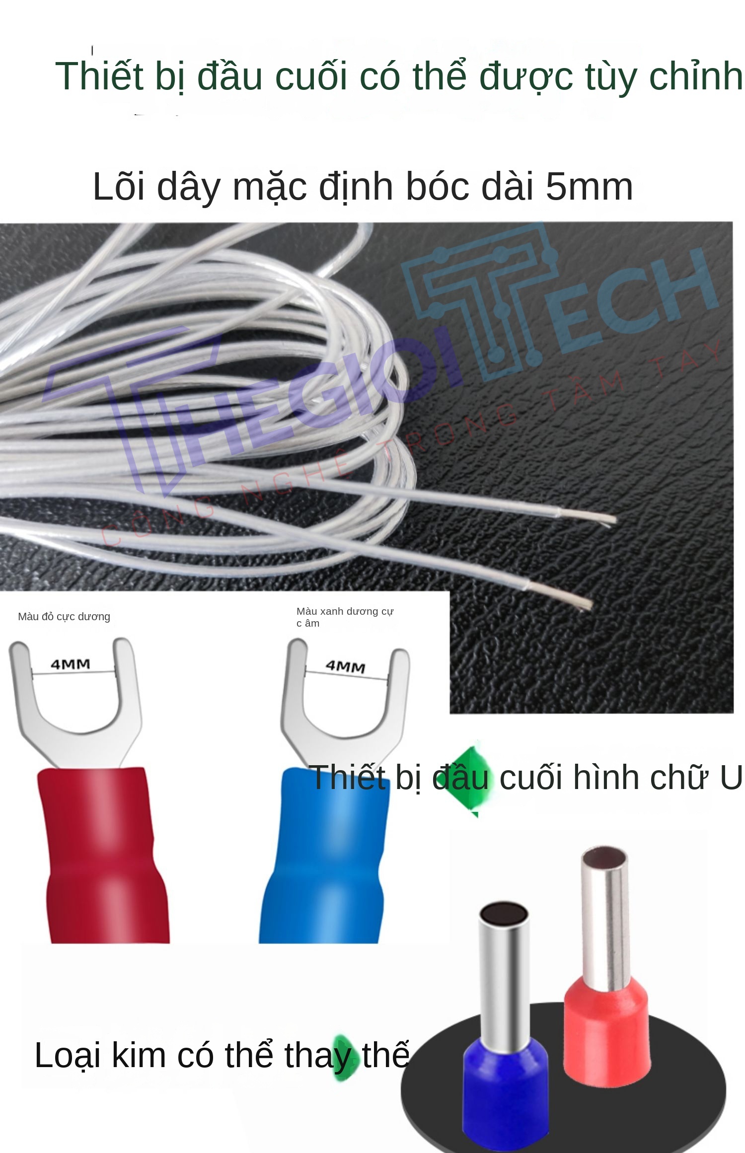 Cảm biến nhiệt độ PT100/PT1000 nhập khẩu, đầu dò điện trở bạch kim, 2 dây, chịu nhiệt, vỏ Teflon, kích thước 3×20mm & 3×30mm - PT1000 A φ3×30 0.5m