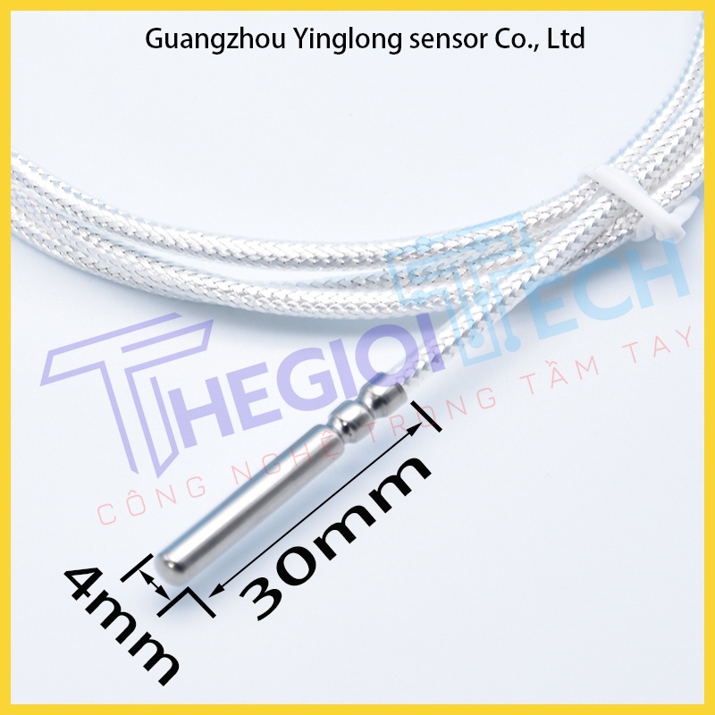 Cảm biến nhiệt độ PT100, đầu dò điện trở bạch kim, chống nước, chịu nhiệt cao, độ chính xác công nghiệp A级 - Điện trở A