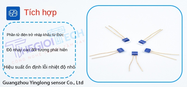 Cảm biến nhiệt độ PT100, đầu dò điện trở bạch kim, chống nước, chịu nhiệt cao, độ chính xác công nghiệp A级 - Điện trở A