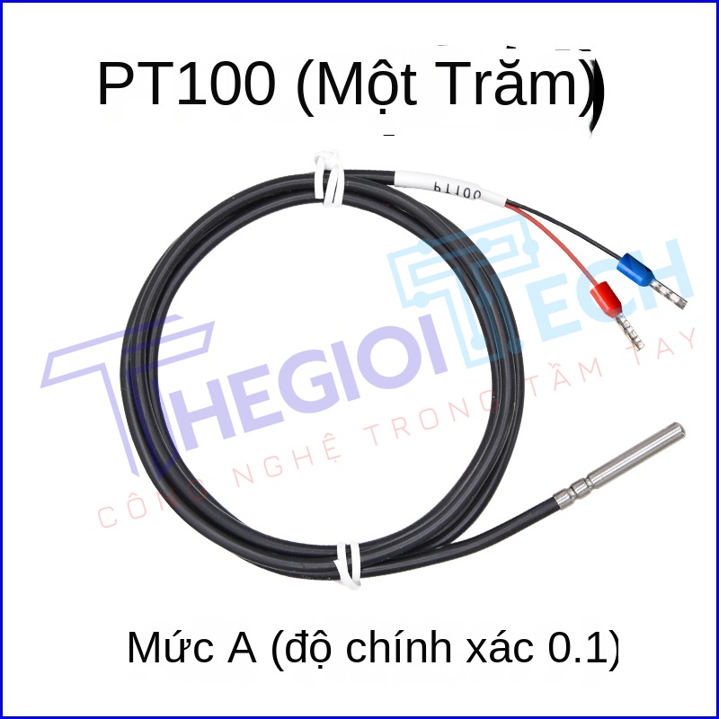 Cảm biến nhiệt độ PT100PT1000 2 dây (2 lõi), dây silicone chịu nhiệt, đầu dò bạch kim đường kính 5mm - PT1000 A φ5×30 2m
