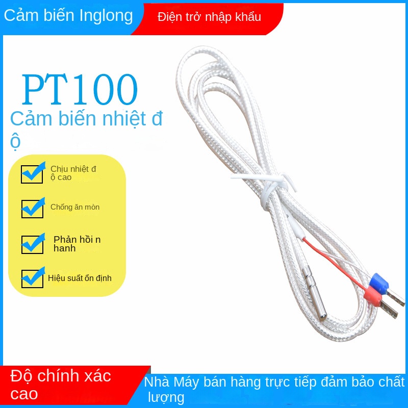 Cảm biến nhiệt độ PT100PT1000 2 dây, điện trở bạch kim A级, thương hiệu Yinglong - PT1000 A 3m