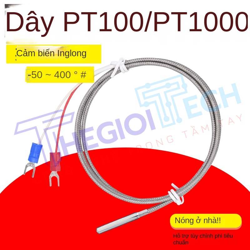 Cảm biến nhiệt độ PT100PT1000 2 dây, điện trở bạch kim, đầu dò nhiệt điện trở công nghiệp - PT100 B 4m