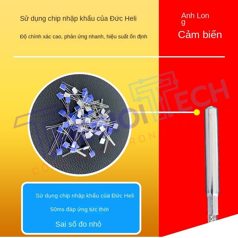 Cảm biến nhiệt độ PT100PT1000 2 dây, điện trở bạch kim, đầu dò nhiệt điện trở công nghiệp - PT100 B 4m