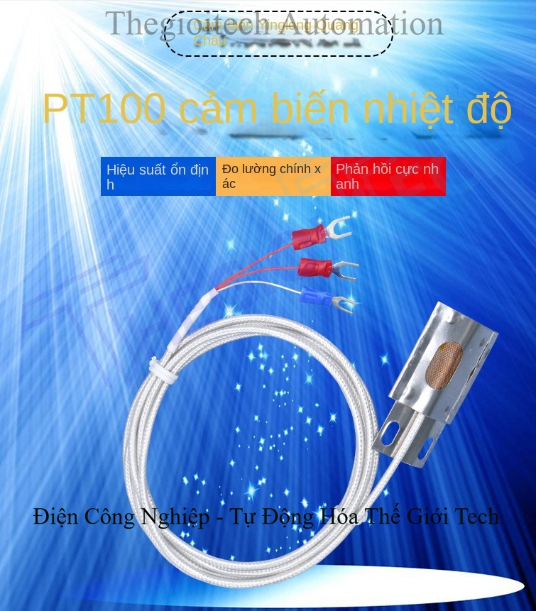 Cảm biến nhiệt độ PT100PT1000 dạng dán cong, đầu dò bạch kim đo nhiệt bề mặt ống và tấm - PT1000 A 2m