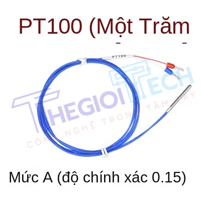 Cảm biến nhiệt độ PT100PT1000 dây 2 sợi màu xanh, điện trở bạch kim A级, độ chính xác cao - PT1000-A 8m