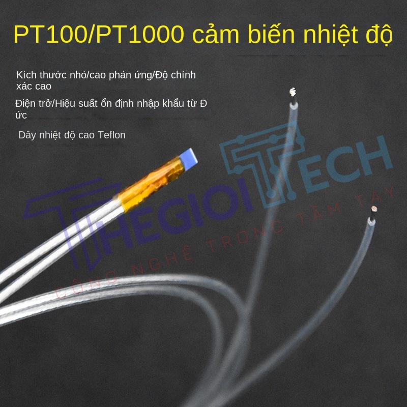 Cảm biến nhiệt độ PT100PT1000 điện trở bạch kim, dạng dán bề mặt, kích thước nhỏ gọn, phản ứng nhanh - PT100-A 5m