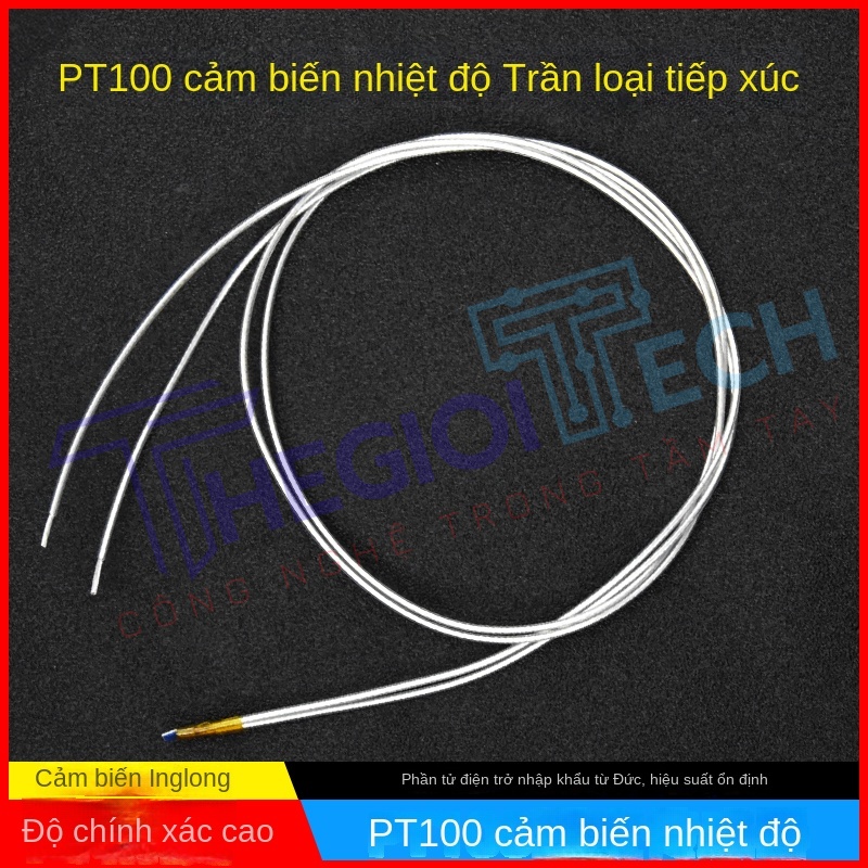 Cảm biến nhiệt độ PT100PT1000 điện trở bạch kim, dạng dán bề mặt, kích thước nhỏ gọn, phản ứng nhanh - PT1000-A 1.5m