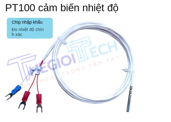 Cảm biến nhiệt độ PT100PT1000, đường kính 3mm, điện trở bạch kim, dùng cho rãnh lăn, chống nước và dầu, độ chính xác cao - Cấp A 1.5m