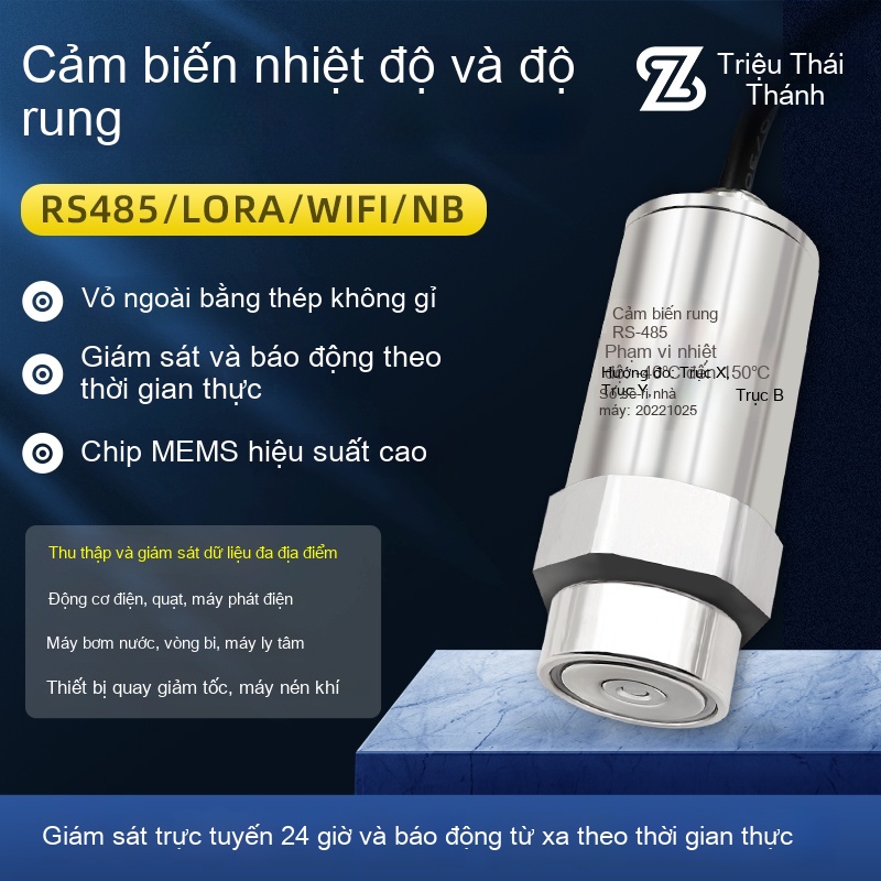 Cảm biến nhiệt độ & rung động – Giám sát máy móc chính xác, IP67