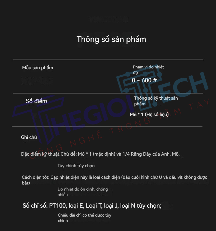 Cảm biến nhiệt độ cặp nhiệt điện loại K dây nhiều sợi, dạng vít M6 – dùng cho máy đo nhiệt độ, bộ điều khiển nhiệt, đầu dò cảm biến nhiệt - K-M8 4m