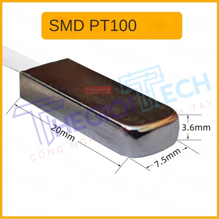 Cảm biến nhiệt độ dán bề mặt PT100PT1000, đầu dò nhiệt điện trở bạch kim dạng dán (贴片) - Điện trở A