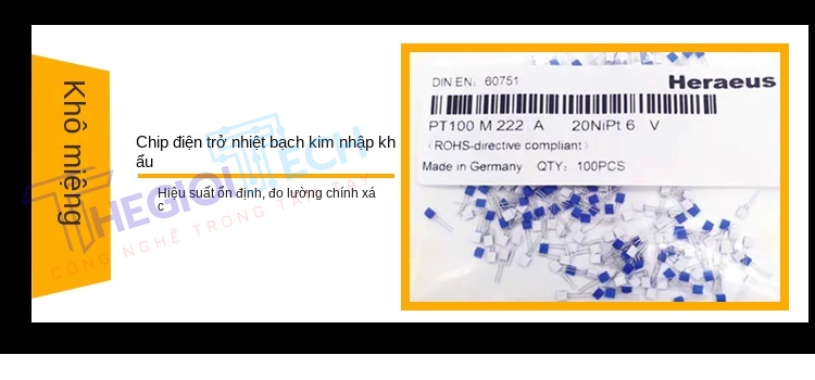 Cảm biến nhiệt độ dán bề mặt PT100PT1000, đầu dò nhiệt điện trở bạch kim dạng dán (贴片) - PT1000 dán 5m