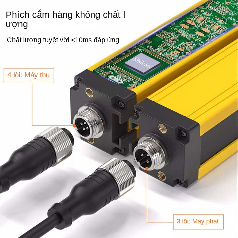 Cảm biến quang an toàn SDL04–SDL12 – Màn quang bảo vệ máy dập & máy ép thủy lực, loại NB/NC, tia hồng ngoại đối xạ - SDL16-40NB (16 tia, khoảng cách 40mm) | đối xạ | kích thước 35×50mm | nặng 2kg