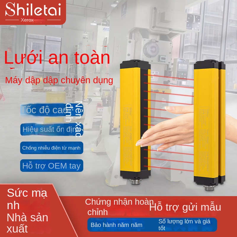 Cảm biến quang an toàn SDL04–SDL12 – Màn quang bảo vệ máy dập & máy ép thủy lực, loại NB/NC, tia hồng ngoại đối xạ - SDL28-20NB (28 tia, khoảng cách 20mm) | đối xạ | kích thước 35×50mm | nặng 2kg