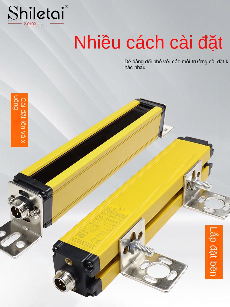 Cảm biến quang an toàn Shiluotai – Mành quang hồng ngoại đối xạ, bảo vệ máy dập, phát hiện an toàn đa năng - SDL – 12 trục quang, khoảng cách 20 mm, chiều cao bảo vệ 220 mm
