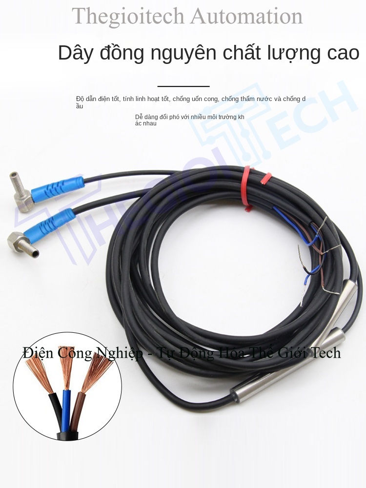 Cảm biến quang điện laser Xuer Tai M4/M6, dạng L góc vuông 90°, đối xạ, chùm sáng hội tụ điểm nhỏ, định vị chính xác - Cảm biến SLDT-04NOTZ NPN thường mở
