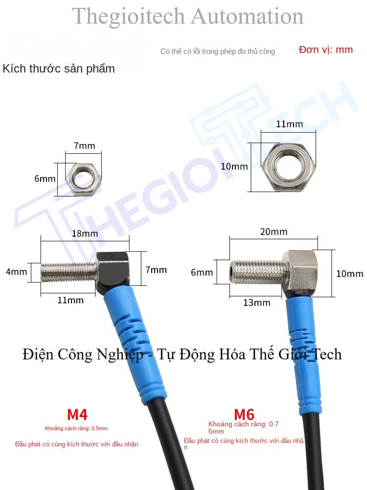 Cảm biến quang điện laser Xuer Tai M4/M6, dạng L góc vuông 90°, đối xạ, chùm sáng hội tụ điểm nhỏ, định vị chính xác - Cảm biến SLDT-04NOTZ NPN thường mở