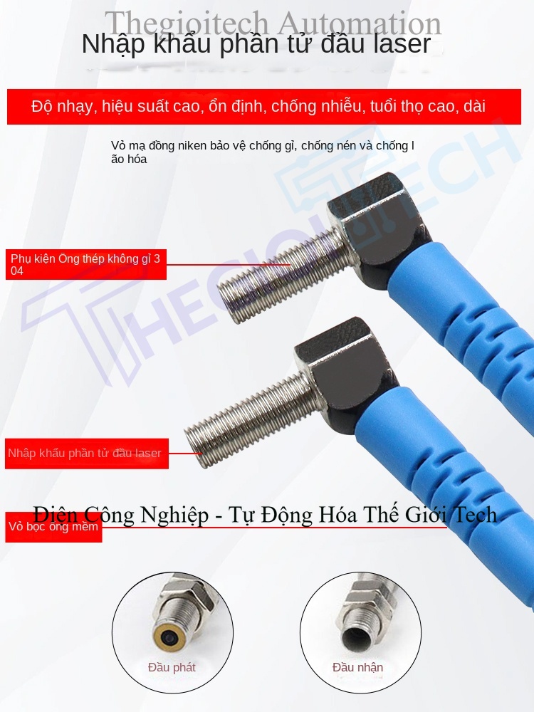 Cảm biến quang điện laser Xuer Tai M4/M6, dạng L góc vuông 90°, đối xạ, chùm sáng hội tụ điểm nhỏ, định vị chính xác - Cảm biến SLDT-06NOTZ NPN thường mở