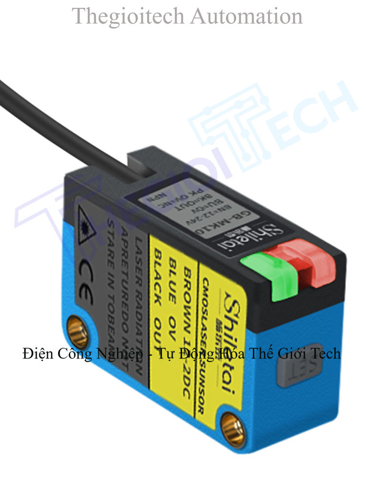 Cảm biến quang điện phản xạ khuếch tán cao tần thông minh BG-MK10, laser nhìn thấy, đo tốc độ chính xác, thiết lập 1 nút - Cảm biến BG-LDD10 NPN