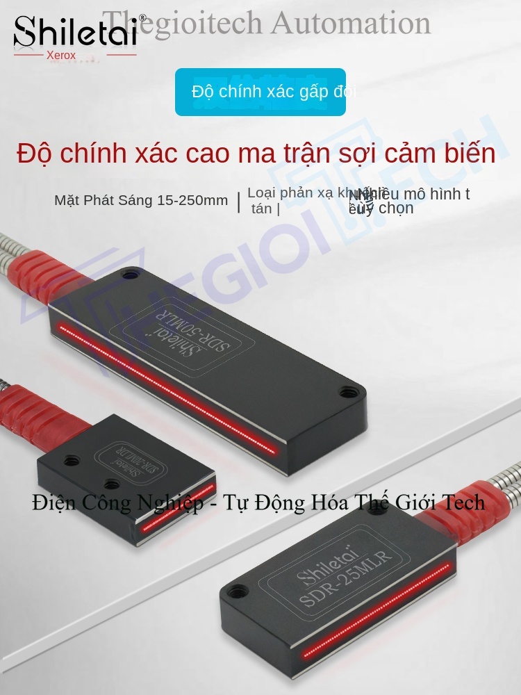 Cảm biến quang sợi quang ma trận hình chữ nhật độ chính xác cao, phát hiện vùng, hồng ngoại phản xạ khuếch tán, đếm quang điện, cảm ứng quang trắc - Cảm biến SDR-20MLDR phản xạ