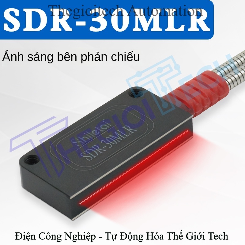 Cảm biến quang sợi quang ma trận hình chữ nhật độ chính xác cao, phát hiện vùng, hồng ngoại phản xạ khuếch tán, đếm quang điện, cảm ứng quang trắc - Cảm biến SDR-30MLR phản xạ