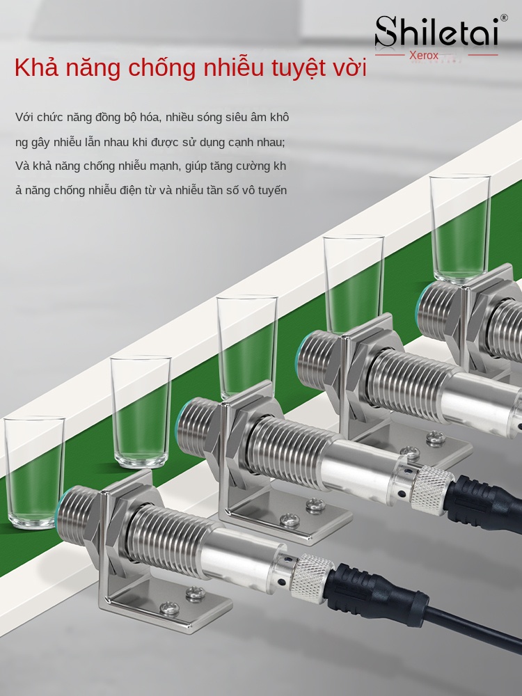 Cảm biến siêu âm đo mức và khoảng cách – Độ chính xác cao, hỗ trợ phát hiện vật trong suốt, đối xạ/khuếch tán, ứng dụng cho ngành in ấn và phát hiện giấy đôi - SR18-D50I-G – Cảm biến khoảng cách analog ngõ ra 4–20mA