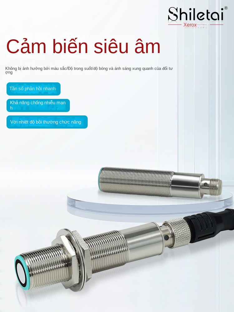 Cảm biến siêu âm đo mức và khoảng cách – Độ chính xác cao, hỗ trợ phát hiện vật trong suốt, đối xạ/khuếch tán, ứng dụng cho ngành in ấn và phát hiện giấy đôi - SR18-D50I-G – Cảm biến khoảng cách analog ngõ ra 4–20mA