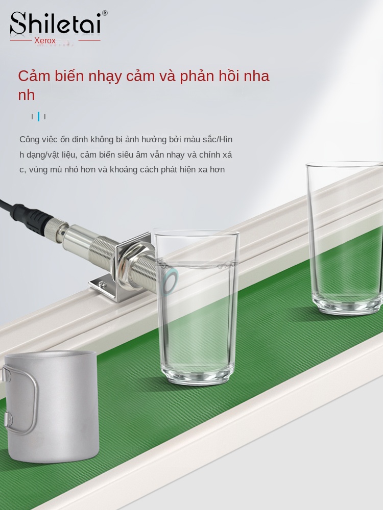 Cảm biến siêu âm đo mức và khoảng cách – Độ chính xác cao, hỗ trợ phát hiện vật trong suốt, đối xạ/khuếch tán, ứng dụng cho ngành in ấn và phát hiện giấy đôi - SR18-ZTS60N3