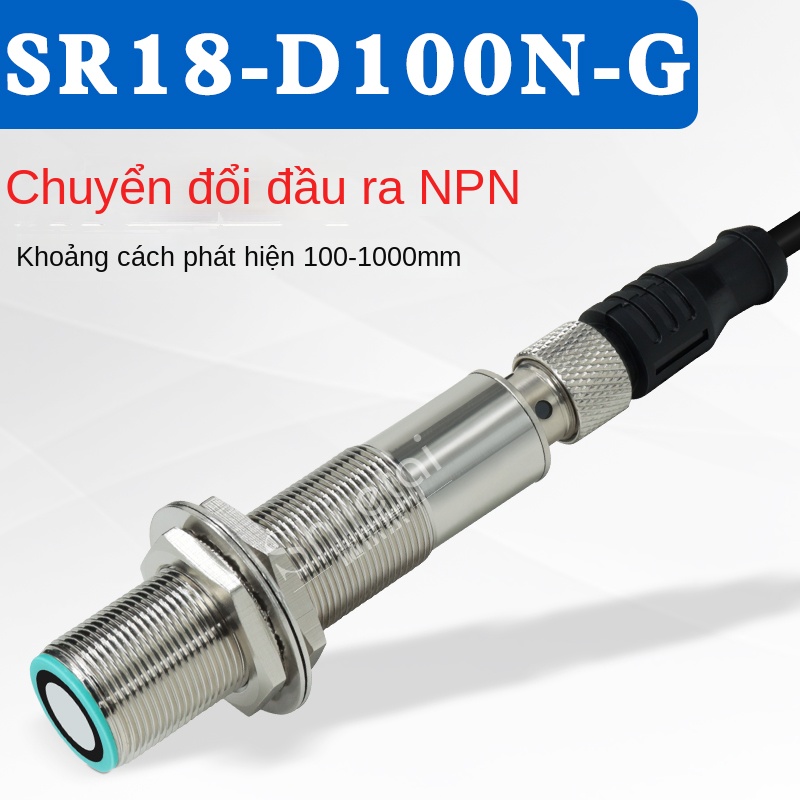 Cảm biến siêu âm đo mức và khoảng cách – Độ chính xác cao, hỗ trợ phát hiện vật trong suốt, đối xạ/khuếch tán, ứng dụng cho ngành in ấn và phát hiện giấy đôi - SR18-ZTS60N3