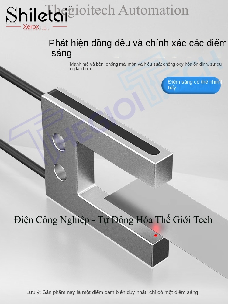 Cảm biến sợi quang dạng rãnh (U-shape), đầu dò và bộ khuếch đại, dùng cho máy dập nhãn, mã 2012/2030/3030/4020 - Cảm biến sợi quang SU-2070 kiểu rãnh