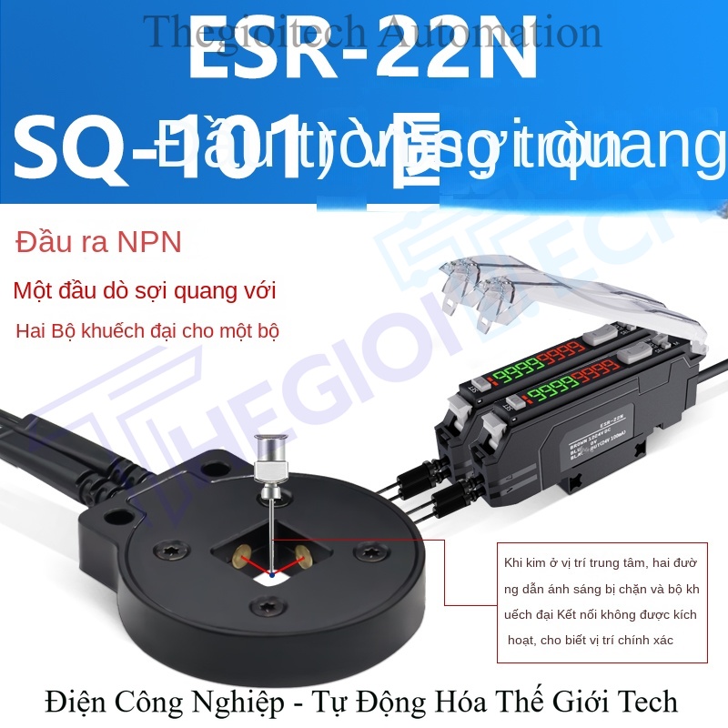 Cảm biến sợi quang định vị Xuer Tai chuyên dùng cho máy bơm keo, định vị kim và cửa sổ, độ chính xác 0.01mm, định vị 3 trục - Cảm biến sợi quang SQ-1010 đầu tròn